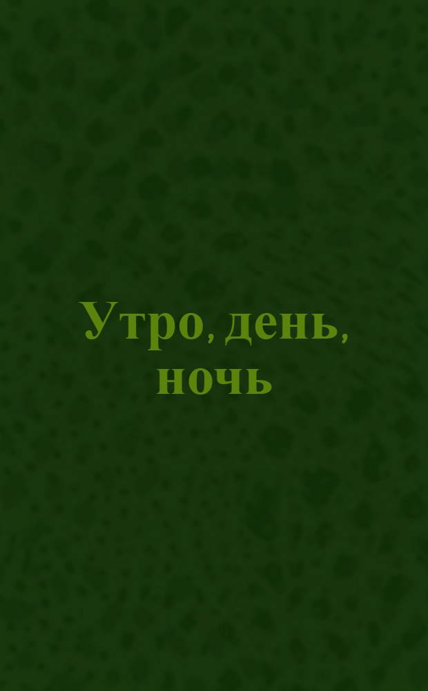 Утро, день, ночь : роман