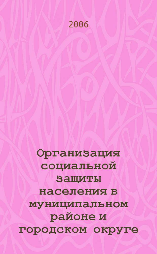 Организация социальной защиты населения в муниципальном районе и городском округе. Вып. 2
