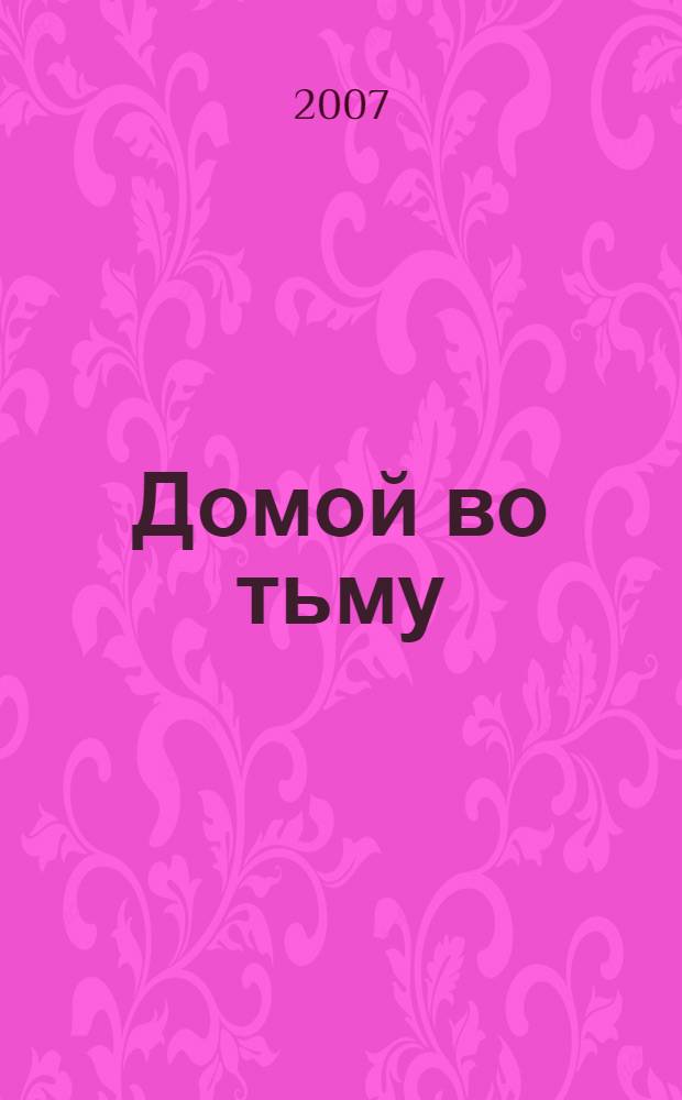 Домой во тьму : роман