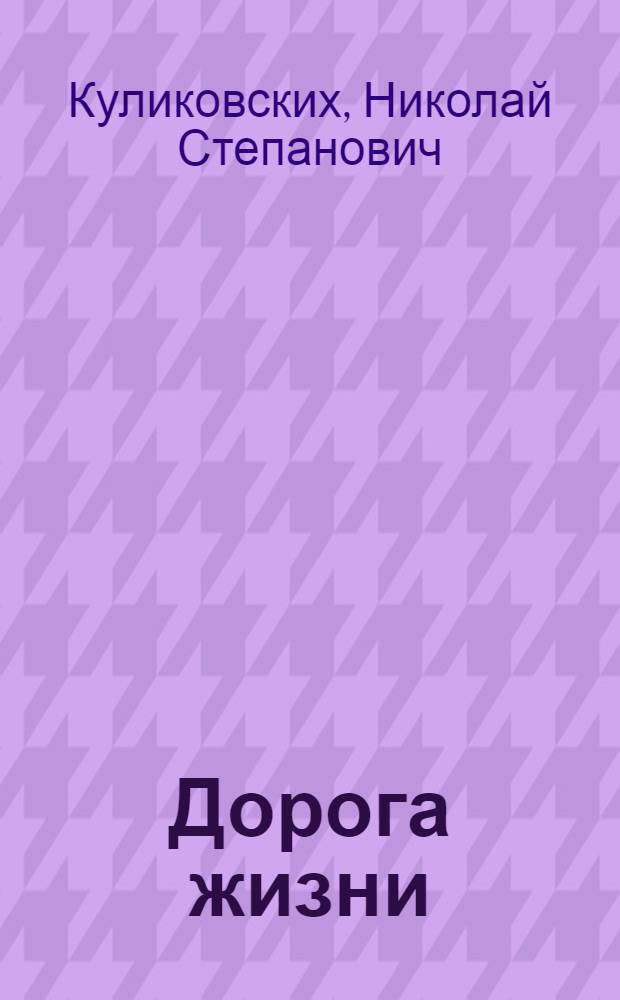 Дорога жизни : стихи
