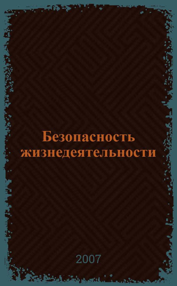Безопасность жизнедеятельности : учебник : для студентов высших учебных заведений, обучающихся по экономическим и гуманитарно-социальным специальностям