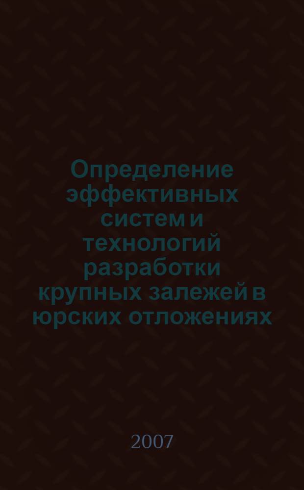 Определение эффективных систем и технологий разработки крупных залежей в юрских отложениях : (на примере Хоряковского и Ершового месторождений) : автореф. дис. на соиск. учен. степ. канд. техн. наук : специальность 25.00.17 <Разраб. и эксплуатация нефтяных и газовых месторождений>