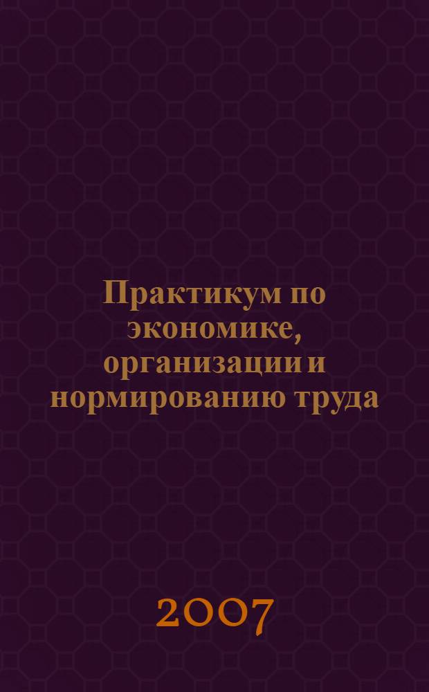 Практикум по экономике, организации и нормированию труда : учебное пособие для студентов высших учебных заведений, обучающихся по специальности 080104 "Экономика труда"
