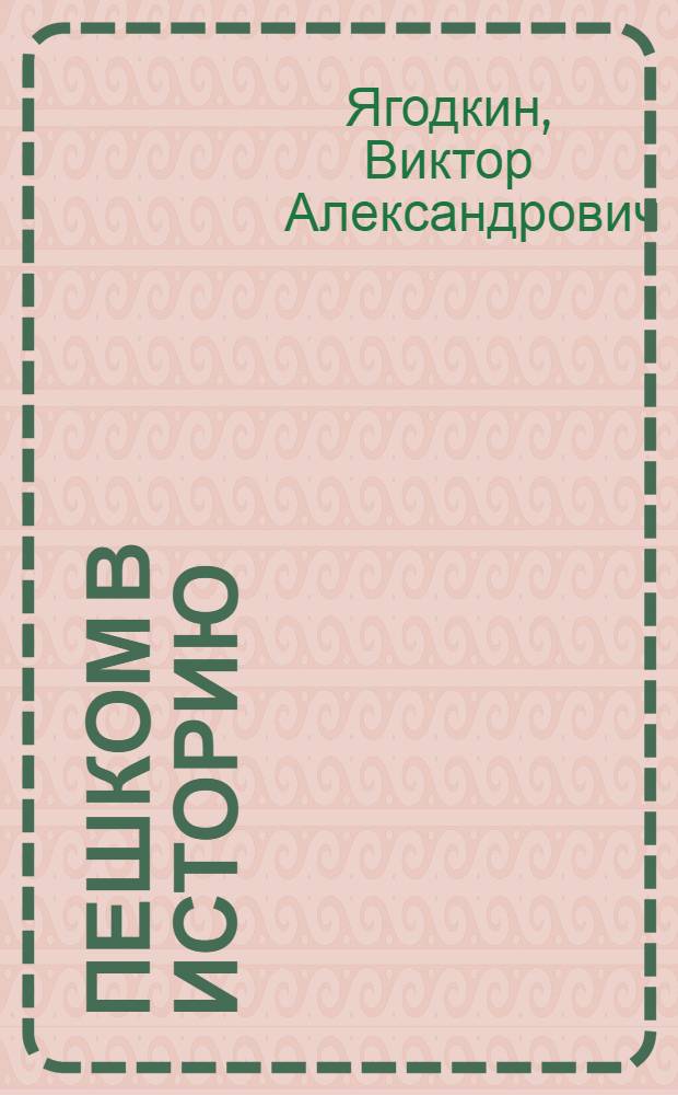 Пешком в историю : Петербург, дома и люди : исторические очерки