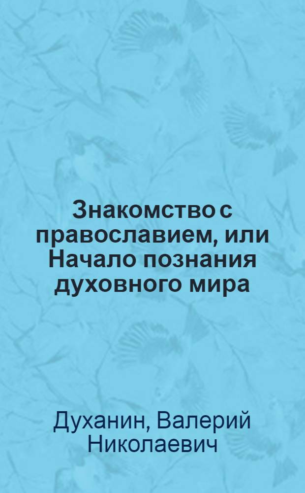 Знакомство с православием, или Начало познания духовного мира
