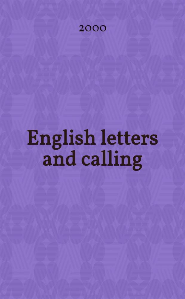 English letters and calling