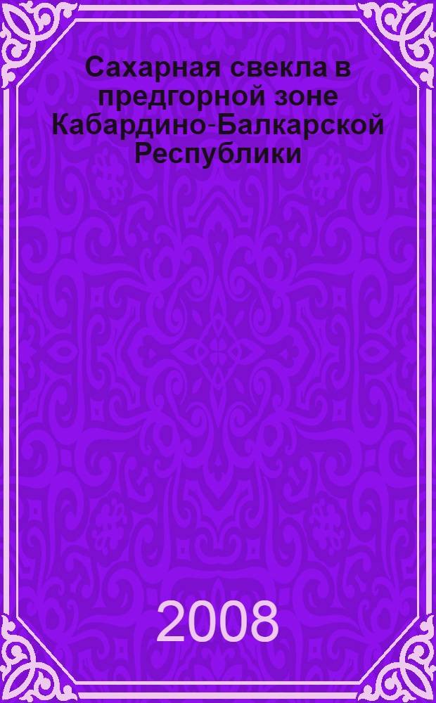 Сахарная свекла в предгорной зоне Кабардино-Балкарской Республики