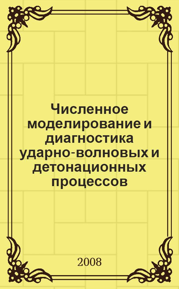 Численное моделирование и диагностика ударно-волновых и детонационных процессов. Ч. 2 : Развитие методов численного моделирования