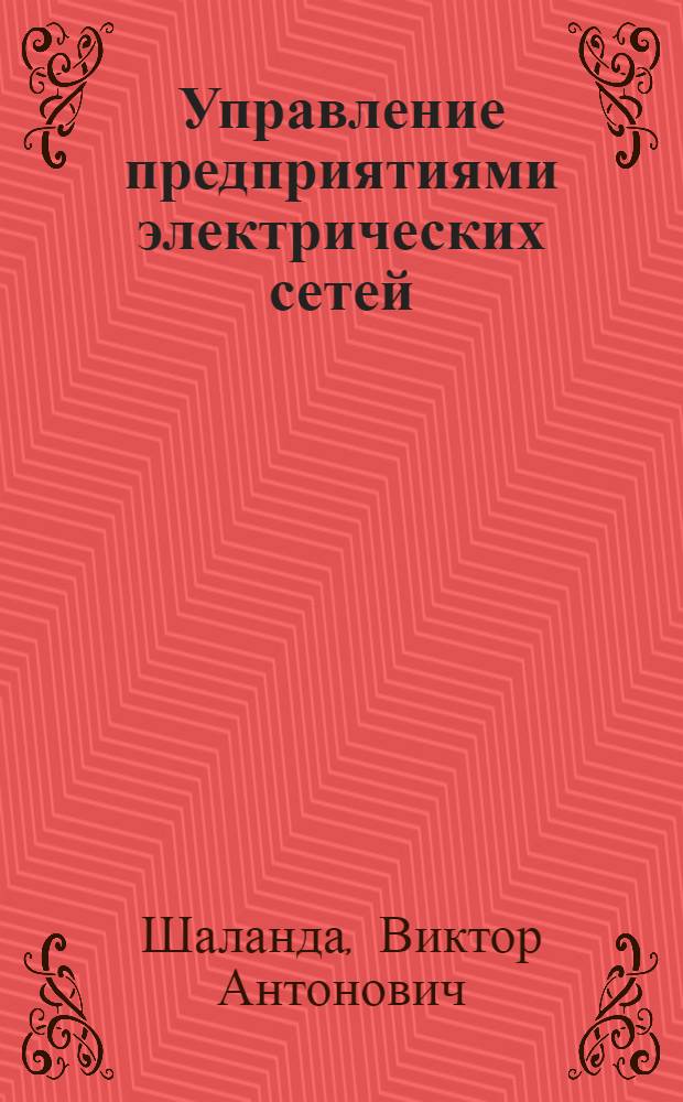 Управление предприятиями электрических сетей : методологический аспект