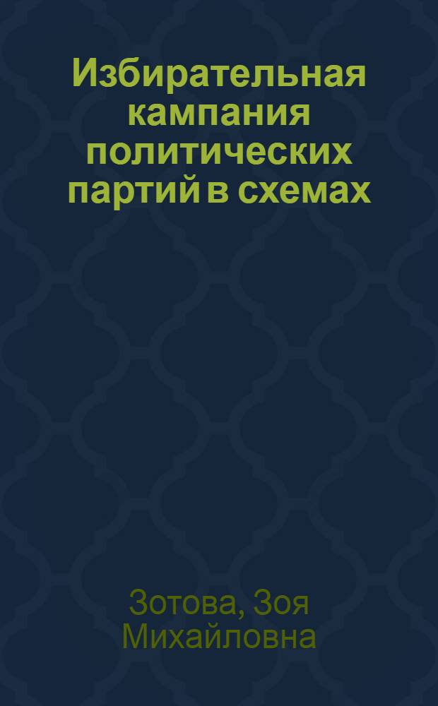 Избирательная кампания политических партий в схемах