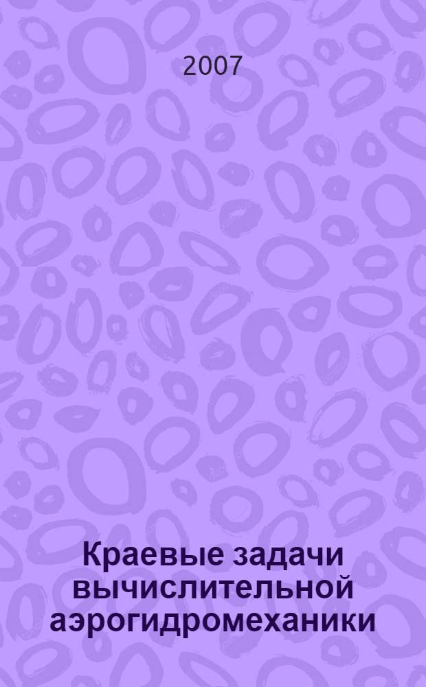 Краевые задачи вычислительной аэрогидромеханики : учебное пособие для студентов высших учебных заведений по направлению Прикладные математика и физика