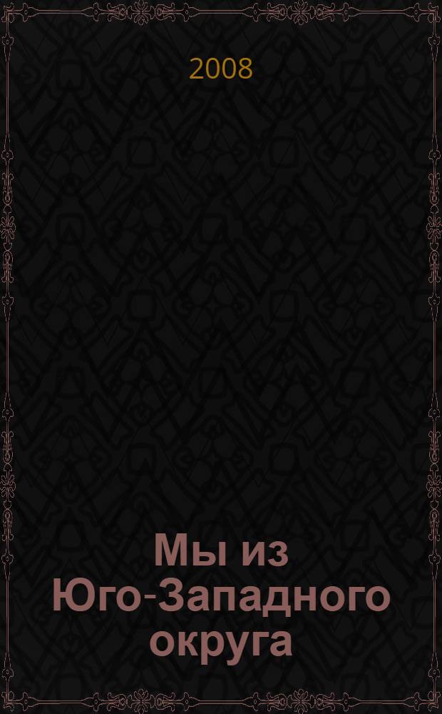 Мы из Юго-Западного округа : очерки