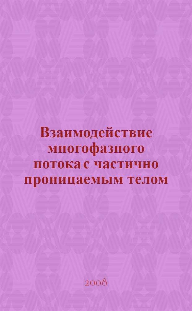 Взаимодействие многофазного потока с частично проницаемым телом : автореф. дис. на соиск. учен. степ. канд. техн. наук : специальность 01.04.14 <Теплофизика и теорет. теплотехника>