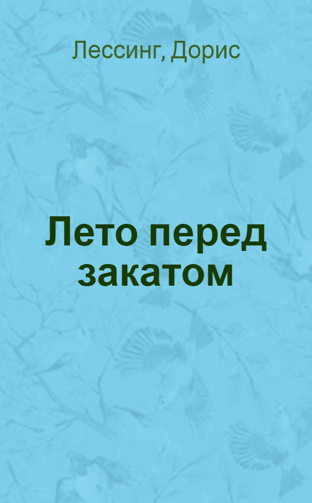 Лето перед закатом : роман