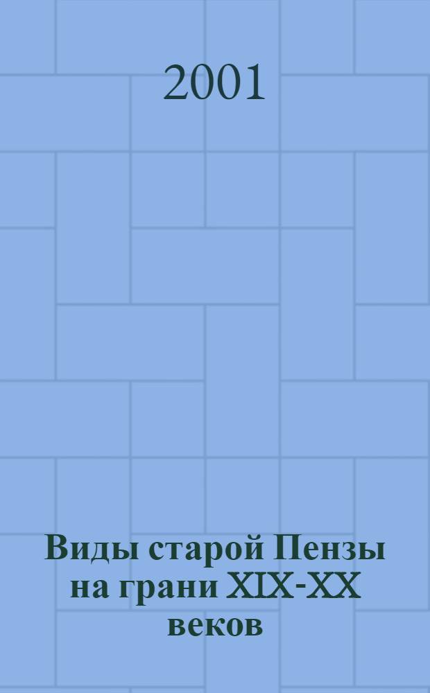 Виды старой Пензы на грани XIX-XX веков : Кн.-альбом