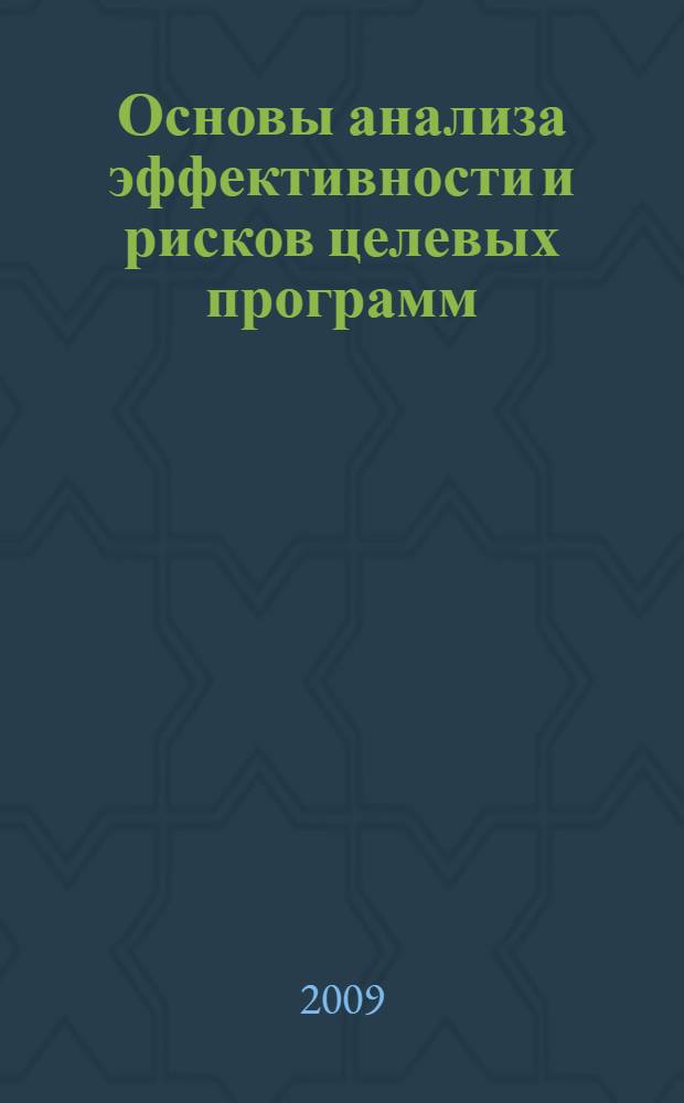 Основы анализа эффективности и рисков целевых программ : истоки, формализация, реализация