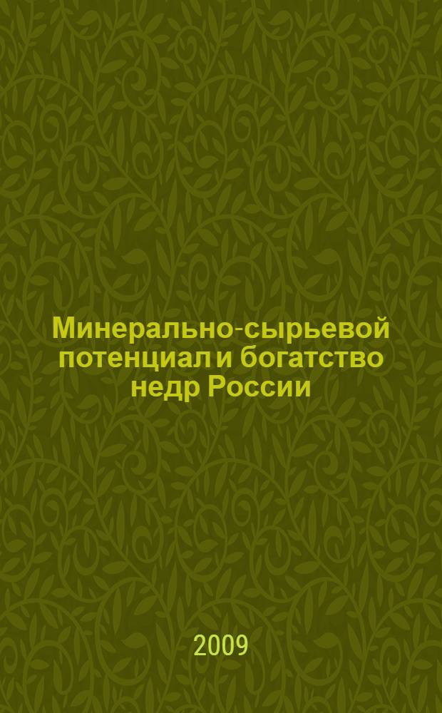 Минерально-сырьевой потенциал и богатство недр России: состояние и направления их инновационного использования : доклад на заседании Секции экономики Отделения общественных наук РАН, г. Москва, ЦЭМИ, 27 февраля 2009 г