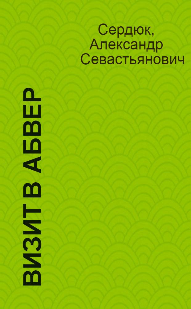Визит в абвер : роман