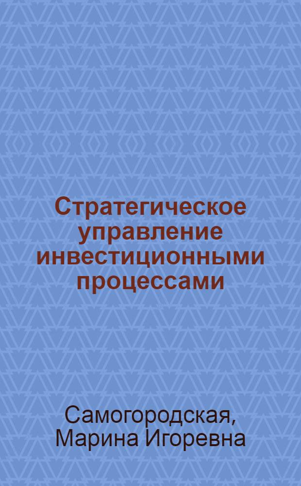 Стратегическое управление инвестиционными процессами