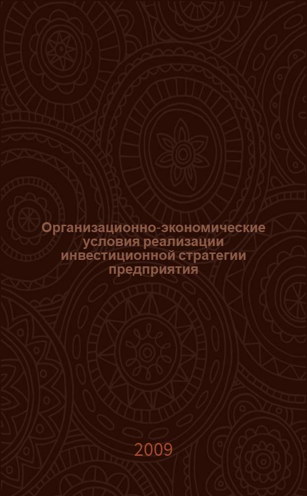 Организационно-экономические условия реализации инвестиционной стратегии предприятия : учебно-практическое пособие для студентов, обучающихся по программам высшего профессионального образования по специальности "Финансы и кредит"