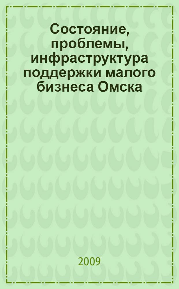 Состояние, проблемы, инфраструктура поддержки малого бизнеса Омска: взгляд предпринимателей : монография