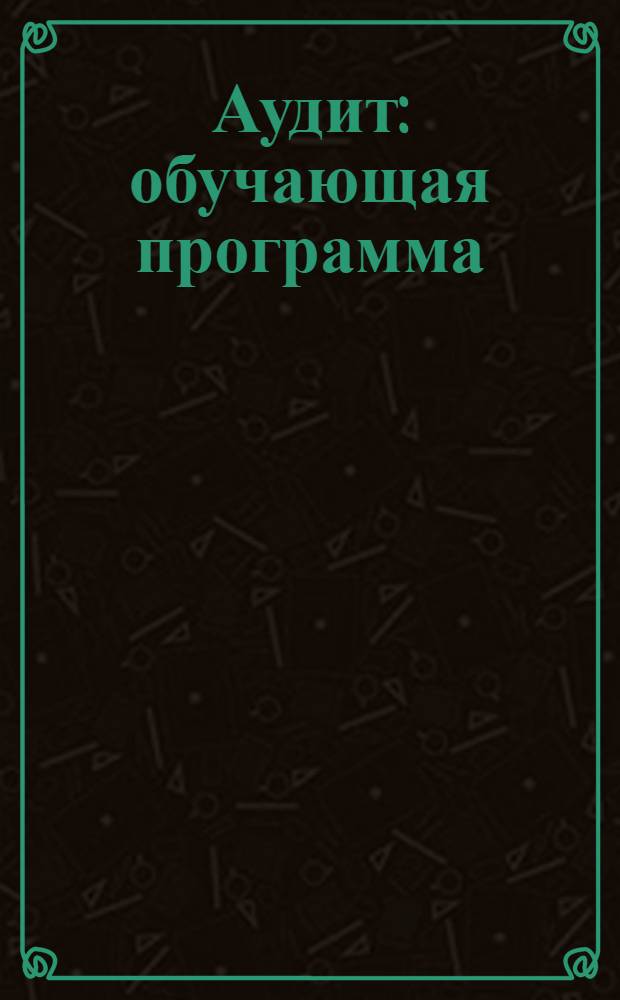 Аудит : обучающая программа