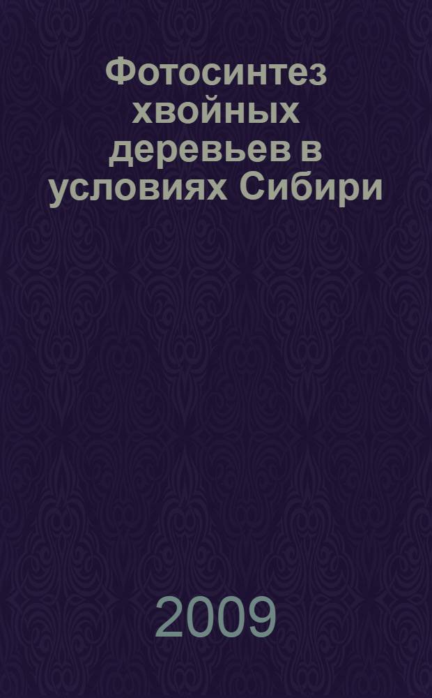 Фотосинтез хвойных деревьев в условиях Сибири