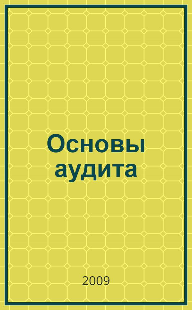 Основы аудита : учебное пособие : для студентов экономических специальностей