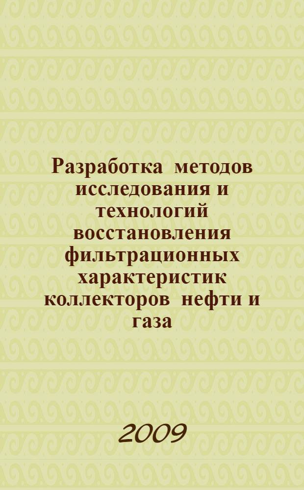 Разработка методов исследования и технологий восстановления фильтрационных характеристик коллекторов нефти и газа : автореф. дис. на соиск. учен. степ. канд. техн. наук : специальность 25.00.17 <Разраб. и эксплуатация нефтяных и газовых месторождений>