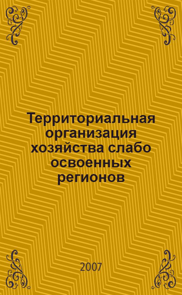 Территориальная организация хозяйства слабо освоенных регионов (на примере российского Дальнего Востока) : автореф. дис. на соиск. учен. степ. д-ра. геогр. наук : специальность 25.00.24 <экономич., соц. и политич. география>