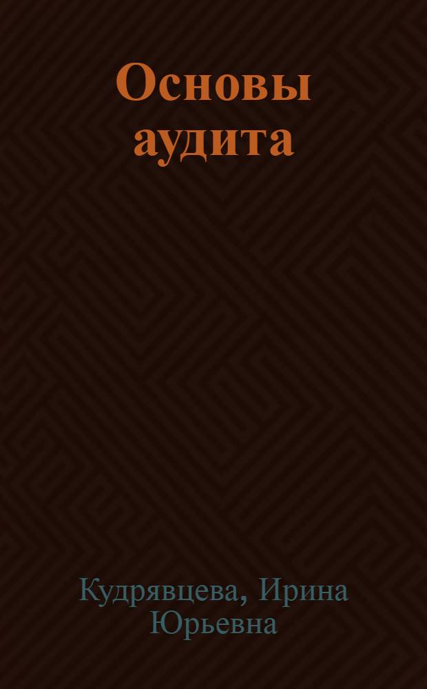 Основы аудита : учебное пособие
