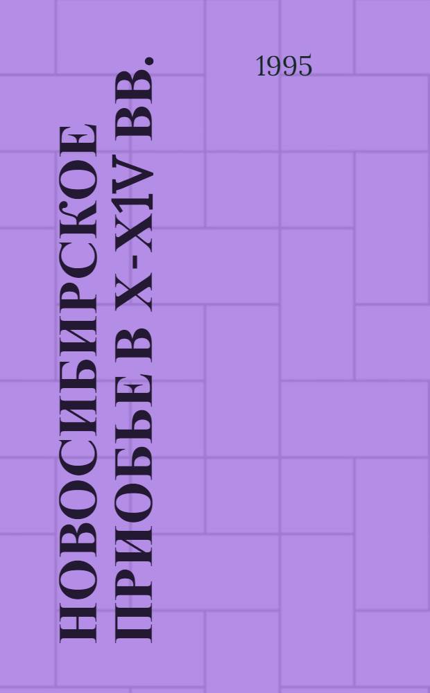 Новосибирское Приобье в Х-Х1V вв. : Автореф. дис. на соиск. учен. степ. к.ист.н. : Спец. 07.00.06