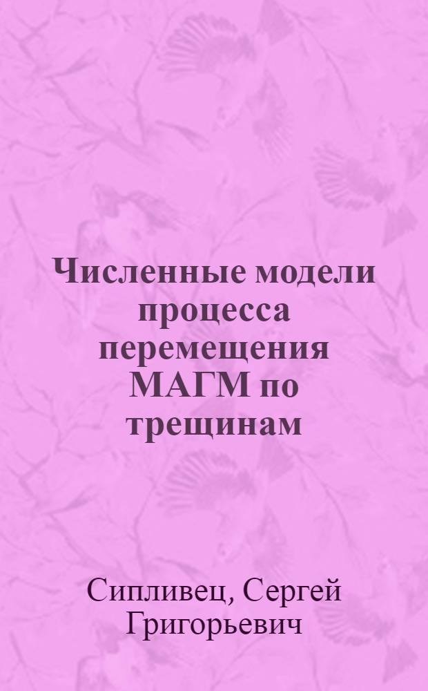 Численные модели процесса перемещения МАГМ по трещинам : Автореф. дис. на соиск. учен. степ. к.ф.-м.н. : Спец. 04.00.22