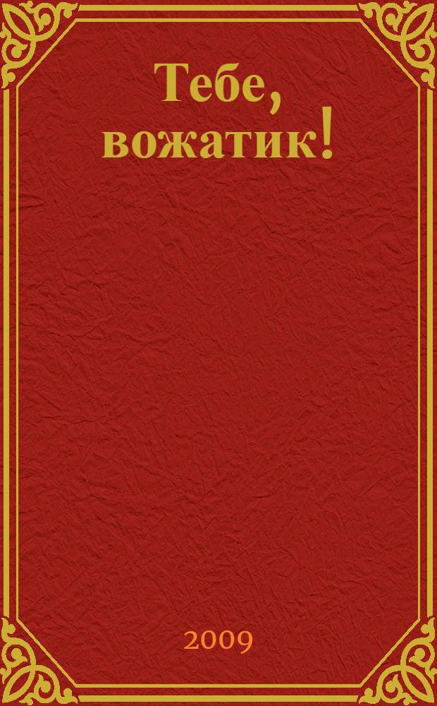 Тебе, вожатик! : учебно-методическое пособие по организации отдыха детей и молодежи