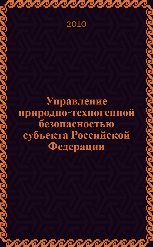 Управление природно-техногенной безопасностью субъекта Российской Федерации : (на примере Забайкальского края) : автореферат диссертации на соискание ученой степени кандидата социологических наук : специальность 22.00.08 <Социология управления>