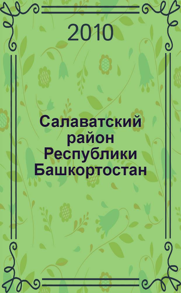 Салаватский район Республики Башкортостан : население. Населенные пункты. XVIII-XXI вв. : сборник