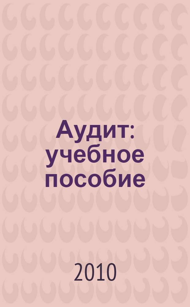 Аудит : учебное пособие