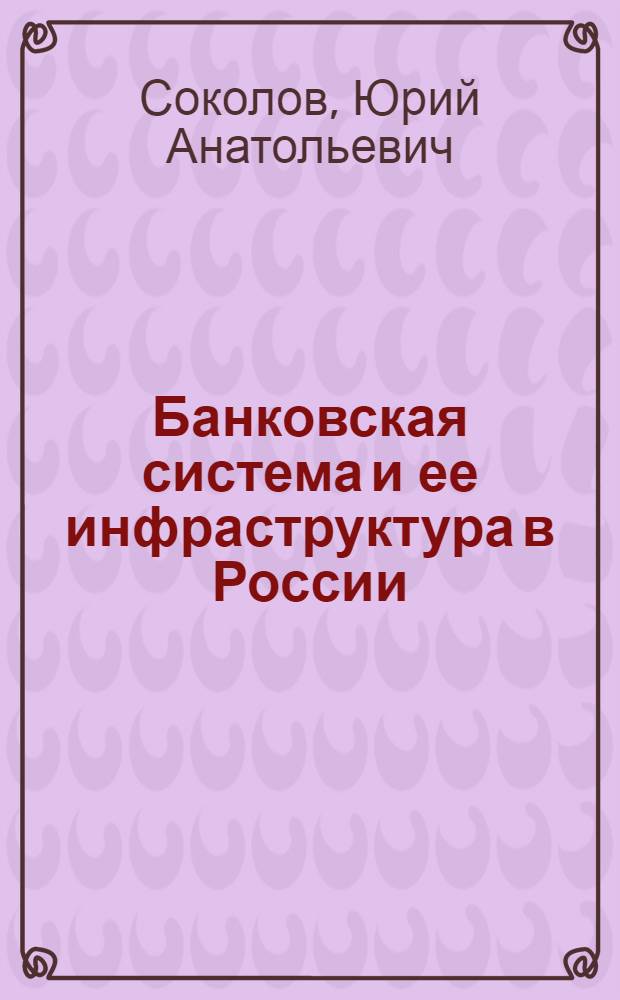 Банковская система и ее инфраструктура в России : монография