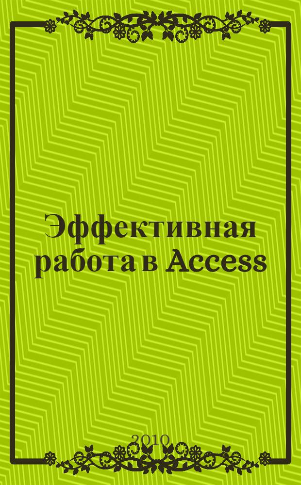 Эффективная работа в Access : электронный учебно-методический комплекс