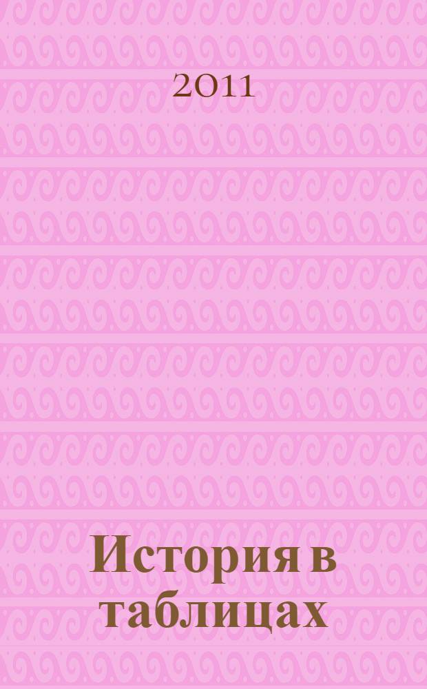 История в таблицах : 5-11 классы : справочное пособие