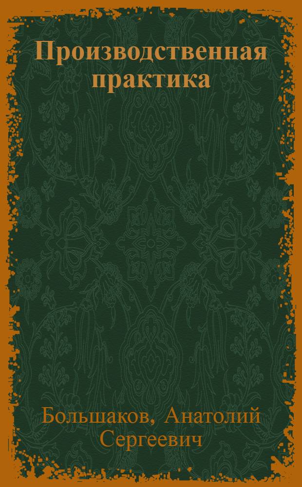Производственная практика : методическое пособие для студентов специальности 080507 - Менеджмент организации