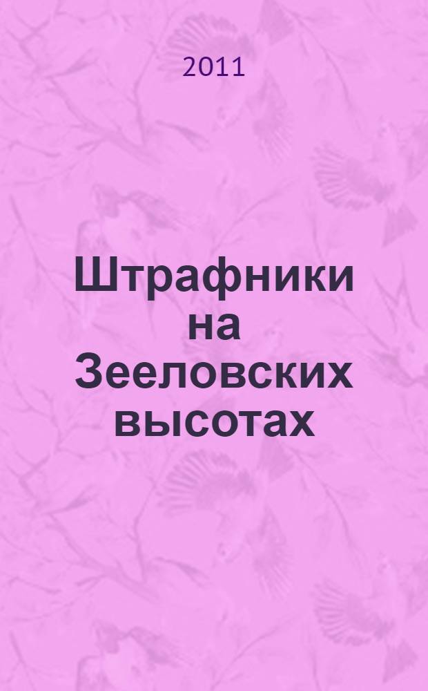 Штрафники на Зееловских высотах : роман