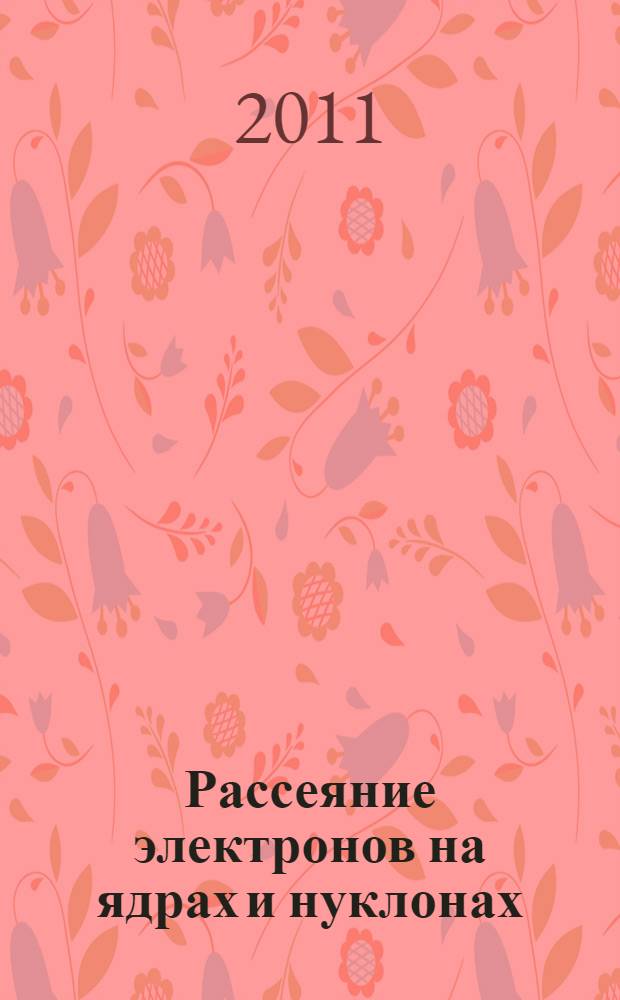 Рассеяние электронов на ядрах и нуклонах : учебное пособие