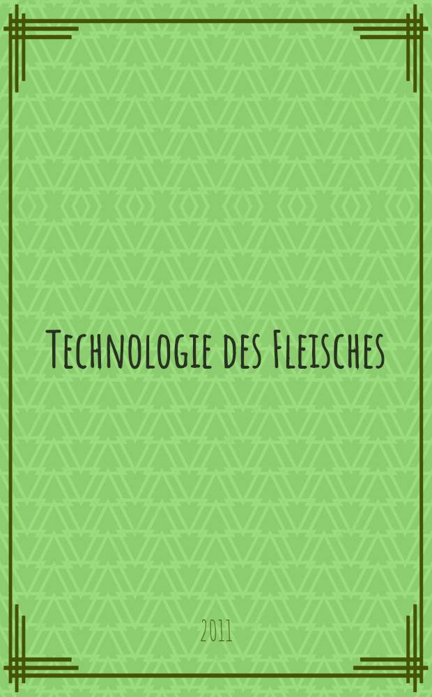Technologie des Fleisches : учебное пособие
