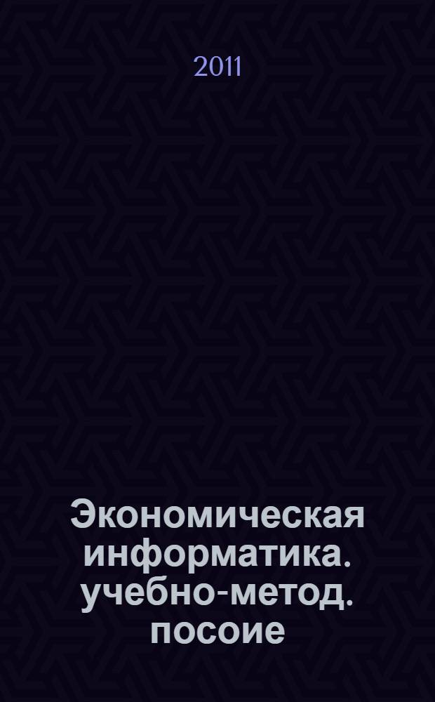 Экономическая информатика. учебно-метод. посоие (для студ. экон. ф-та)