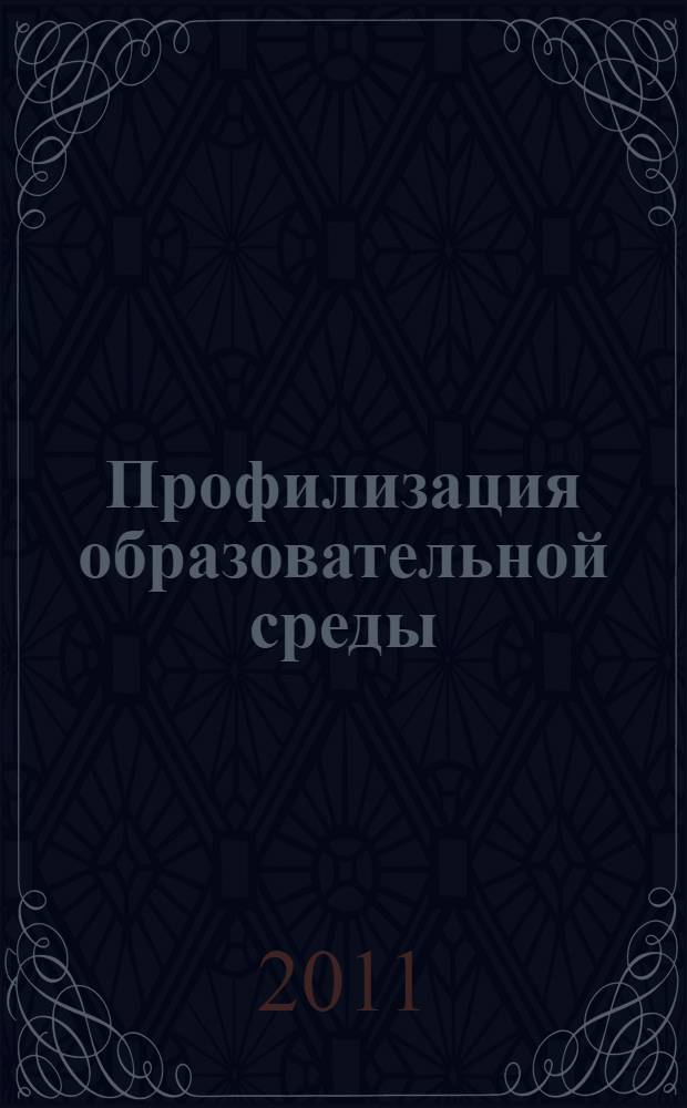 Профилизация образовательной среды: концепция и модель формирования