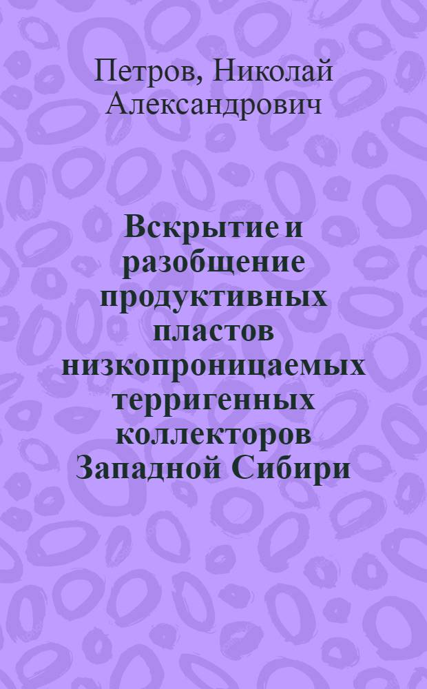 Вскрытие и разобщение продуктивных пластов низкопроницаемых терригенных коллекторов Западной Сибири : (теоретические основы, промысловый эксперимент, внедрение) : автореферат диссертации на соискание ученой степени доктора технических наук : специальность 25.00.15 <Технология бурения и освоения скважин>