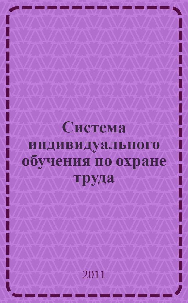 Система индивидуального обучения по охране труда : учебно-методическое пособие : учебное пособие для обучения руководителей и специалистов организаций и индивидуальных предпринимателей в соответствии с требованиями ТК РФ