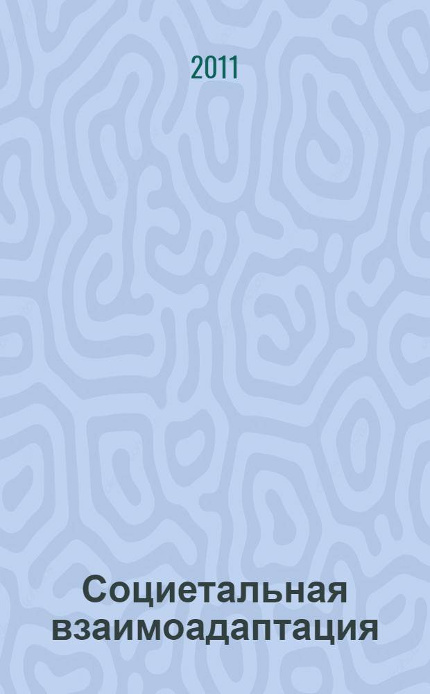 Социетальная взаимоадаптация: проблемы теории : (методология и стратегии исследования) : монография