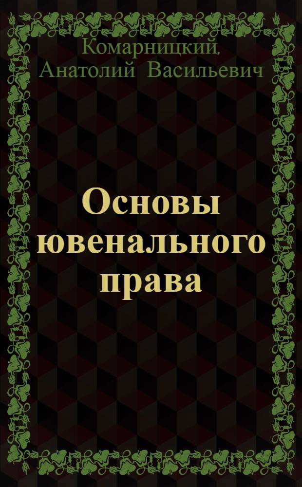 Основы ювенального права : учебник для студентов высших учебных заведений, обучающихся по направлению 050400 Социально-экономическое образование